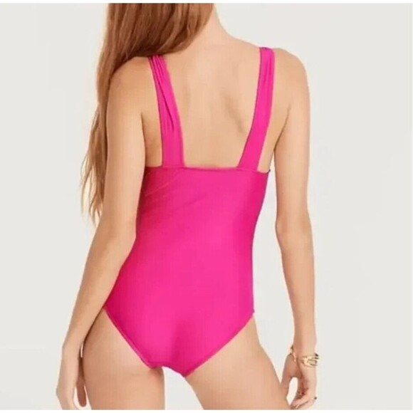 J. Crew Pink Women's One Piece Swimsuit - Picture 3 of 11